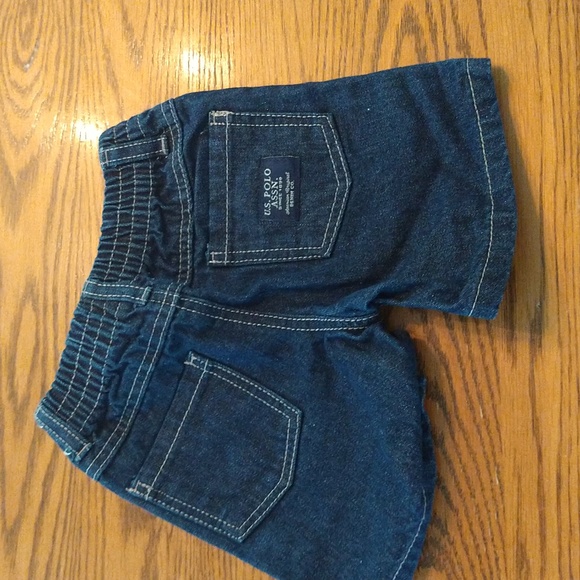 Size 6-9 M baby boys U.S. Polo assn denim jean shorts - Picture 4 of 11